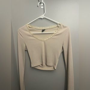 Long sleeve crop top